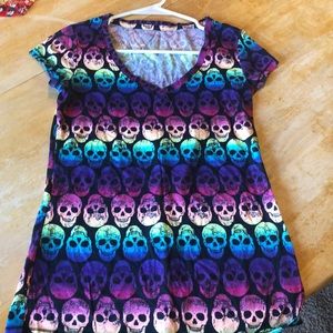 Skull Patterned T-Shirt